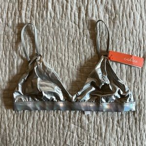 Colsie iridescent metallic bra